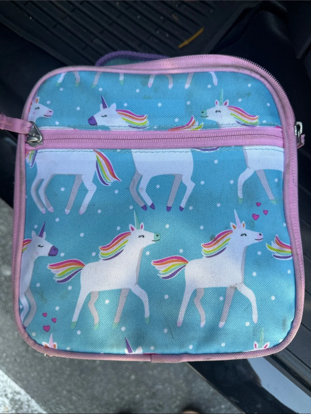 Pottery Barn Kids Unicorn Lunch Bag - Blue & Pink